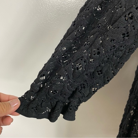 Anne Sui stretch lace eyelet mini dress Y2K 90s size Small - Picture 8 of 10